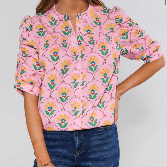 Avara Maya Pink Multi Floral Top - Picture 2 of 5